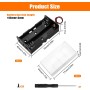 2 Piezas SMD 18650 Soporte de Batería, KUOQIY 2 Celdas 3.7V 18650 Caja de Almacenamiento de la Batería, con Caja de Batería de