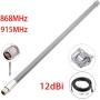 Antena aérea de fibra de vidrio para Omni de helio sintonizada de 12dBi 868MHz 915MHz, antena exterior de 55 cm para antena para