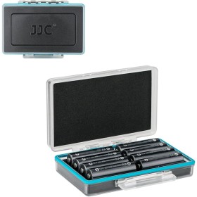 JJC - Caja de Almacenamiento de baterías de plástico Duro con 8 Ranuras para 8 baterías AA 14500