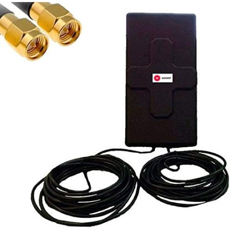 Antena 4G 50dbi LTE UMTS 3G exterior con cable SMA integrado en antena. Alta potencia. Largo alcance. Mejora señal Routers 4G