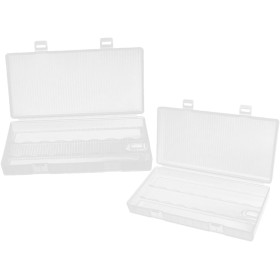 FUNNETOYU 2 Piezas Caja de Almacenamiento de batería Casos de Soporte de batería Almacenamiento Claro de la batería Cajas de