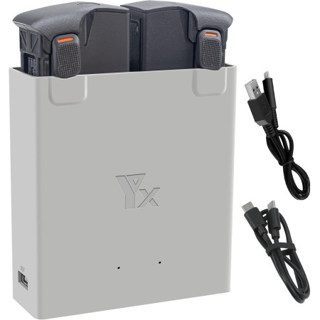 LYONGTECH Cargador de batería bidireccional con carga de almacenamiento para dron DJI Avata 2, carga de baterías duales en