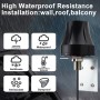 YILIANDUO 4G LTE Antena Exterior 2.4GHz 5.8GHz Banda Dual Omnidireccional 3M RG174 RP-SMA Cable Macho Montaje en Pared para