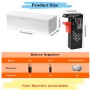 Umllpet Caja de almacenamiento de pilas de plástico, Caja de almacenamiento de batería con Probador de batería, Organizador para