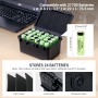 JJC 21700 - Caja de batería resistente al agua para 24 piezas de batería 21700/20700 y todas las baterías de tamaño similar,