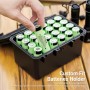 JJC 21700 - Caja de batería resistente al agua para 24 piezas de batería 21700/20700 y todas las baterías de tamaño similar,