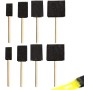 MIRKUZI Brochas con cerdas Paquete de 8 pinceles de espuma, pinceles para esténcil de pintura acrílica, proyectos de bricolaje,