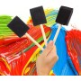 MIRKUZI Brochas con cerdas Paquete de 8 pinceles de espuma, pinceles para esténcil de pintura acrílica, proyectos de bricolaje,