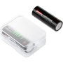Rsgfent Práctico estuche de almacenamiento de batería para 2 baterías 18650 o 16340, protege y almacena tus baterías