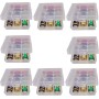 GTIWUNG 8 Piezas Caja de Batería de Plástico, Caja de Almacenamiento para Baterías y Baterías Recargables, Organizador para