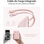 Batería Externa Carga Rápida 10000mAh, WeeFancy Mini Power Bank con 2 Cables Integrados USB C, PD 22.5W Pequeña Compacto
