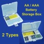 2 cajas de almacenamiento de baterías transparentes rígidas, 48 celdas, cajas de baterías transparentes, contenedor de garaje,