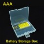 2 cajas de almacenamiento de baterías transparentes rígidas, 48 celdas, cajas de baterías transparentes, contenedor de garaje,