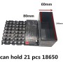 Li-Ion Caja de almacenamiento de batería 3x7 18650 Soporte para fuente de alimentación ininterrumpida UPS DIY Batería especial