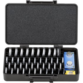 KIWIFOTOS Funda de Transporte de batería de Gran Capacidad, 42 Ranuras para baterías CR2032, CR2016, CR2025, CR2320, CR2325,