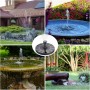 AISITIN Fuente Solar Jardin Exterior, Fuente Solar Flotante Bomba con 6 Boquillas para Baño de Pájaros, Estanque Acuario y