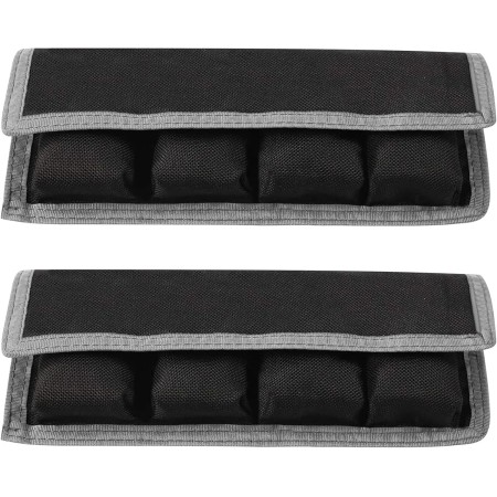 Selens 2 piezas DSLR batería caso titular bolsa de almacenamiento (4 bolsillos) gris para batería AA/AAA y LP-E6 LP-E8 LP-E10