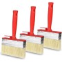 3 unidades de pintura superficial, 120 mm x 30 mm, pincel para barniz, pintura de pared, aceite de madera, color rojo, para