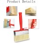 3 unidades de pintura superficial, 120 mm x 30 mm, pincel para barniz, pintura de pared, aceite de madera, color rojo, para