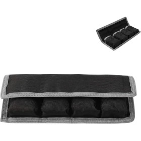 Selens Bolsa de nailon para cámara réflex digital con 4 bolsillos para LP-E6/LP-E8/EN-EL14/EN-EL15/NP-FW50, color azul, Gris
