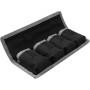 Selens 2 piezas DSLR batería caso titular bolsa de almacenamiento (4 bolsillos) gris para batería AA/AAA y LP-E6 LP-E8 LP-E10