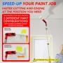 Soporte extensor de pincel multiángulo, barra de extensión de rodillo de pintura, rodillo de pintura extensible, mango de