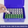 Caja de almacenamiento de pilas para 54 pilas AAA, almacenamiento de pilas, caja de almacenamiento de pilas