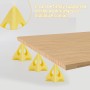 alwaiiz 30 soportes para pirámides, pirámides de pintor amarillo, mini conos para lienzo, puertas de armario, manualidades,