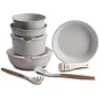 Bergner | Batería Cocina 10 Piezas | Mango Extraíble | 3 Sartenes, 2 Cazos, Tapas & Utensilios | Aluminio Fundido Revestimiento