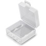 Qsvbeeqj Durability18350 - Caja de almacenamiento portátil rígida para batería 18350 para uso en exteriores