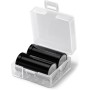 Qsvbeeqj Durability18350 - Caja de almacenamiento portátil rígida para batería 18350 para uso en exteriores