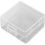 Qsvbeeqj Durability18350 - Caja de almacenamiento portátil rígida para batería 18350 para uso en exteriores