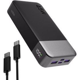 NOBIS Bateria Externa Movil 20000mah,PD3.0 45W Batería Portátil Carga Rápida,QC4.0 Power Bank con Pantalla LED para MacBook,