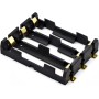 Wilgure 18650 - Soporte para batería (3 ranuras, 4 ranuras, 3 7 V, caja de almacenamiento de batería, paralelo o serie, con