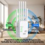 Repetidor WiFi, Potente Amplificador de señal WiFi, 6 Antenas, 2 Puertos LAN, Cobertura de hasta 1200 Metros Cuadrados,