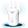 QLOCOM 2025 Nuevo Amplificador Señal WiFi 1200Mbps Repetidor WiFi, Banda Dual 5GHz y 2.4GHz WiFi Booster con WPS, Repetidor WiFi
