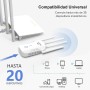 QLOCOM 2025 Nuevo Amplificador Señal WiFi 1200Mbps Repetidor WiFi, Banda Dual 5GHz y 2.4GHz WiFi Booster con WPS, Repetidor WiFi