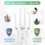 QLOCOM 2025 Nuevo Amplificador Señal WiFi 1200Mbps Repetidor WiFi, Banda Dual 5GHz y 2.4GHz WiFi Booster con WPS, Repetidor WiFi