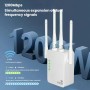 AILKIN Repetidor WiFi, Amplificador Wi-Fi Blanco 1200Mbps Doble Banda 2.4G/5G, Amplificador WiFi, 2 Puertos LAN/WAN, 4 Antenas,