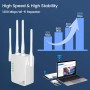 AILKIN Repetidor WiFi, Amplificador Wi-Fi Blanco 1200Mbps Doble Banda 2.4G/5G, Amplificador WiFi, 2 Puertos LAN/WAN, 4 Antenas,