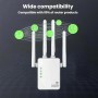 AILKIN Repetidor WiFi, Amplificador Wi-Fi Blanco 1200Mbps Doble Banda 2.4G/5G, Amplificador WiFi, 2 Puertos LAN/WAN, 4 Antenas,