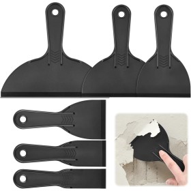 Flintronic Espátulas de Plástico, 6 Piezas Espátulas para Masilla Herramienta de Raspadores de Pintura, 1.5/2/3/4/6/8 Pulgadas