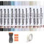 Set de 12 Colores Reparador Arañazos Madera, Reparador Madera, Masilla Madera, Masilla para Madera, Masilla Reparadora Madera