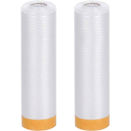 Lichi Paquete de 2 rollos de plástico para polvo autoadhesivos, láminas transparentes para decoración, película de