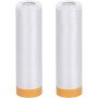 Lichi Paquete de 2 rollos de plástico para polvo autoadhesivos, láminas transparentes para decoración, película de