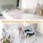 Lichi Paquete de 2 rollos de plástico para polvo autoadhesivos, láminas transparentes para decoración, película de