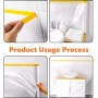 Lichi Paquete de 2 rollos de plástico para polvo autoadhesivos, láminas transparentes para decoración, película de