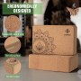 Overmont Baldosas de Yoga de Corcho，2 Yoga Block Natural Ecológico,con correas para yoga, pilates, fitness en general y