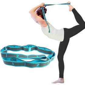 Correas para Yoga, Correa de Estiramiento de Piernas con 9 Bucles, Bandas Elásticas de Resistencia, Cinta de Yoga Estiramiento