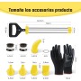BQHRJG Aplicador Mortero Juntas 5 en 1 - Pistola Calafateo está Fabricada en Acero Inoxidable. Proyector de Mortero para